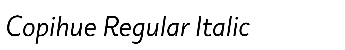 Copihue Regular Italic